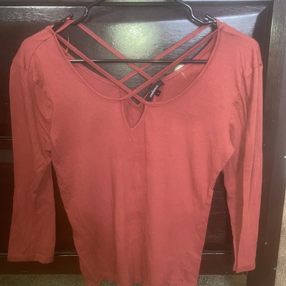 Burgundy shirt